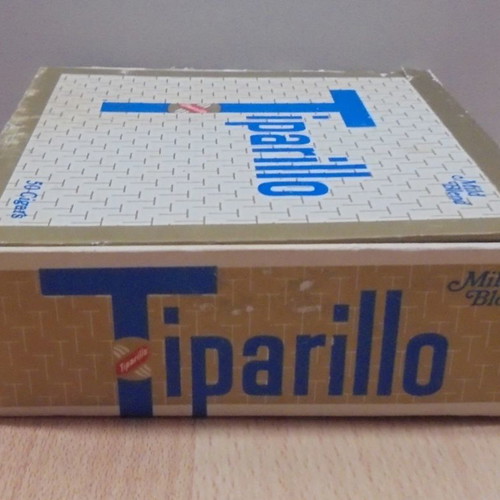 Tiparillo cigars old advertising cardboard box used, empty