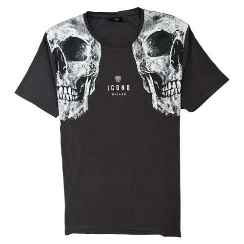 Icono Skull Smog men's t-shirt used, size M, colorful