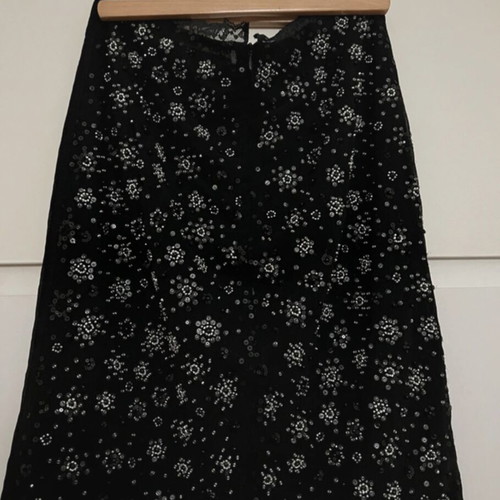 Midi skirt Zara black with beads, new, size XS