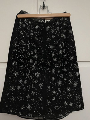 Midi skirt Zara black with beads, new, size XS