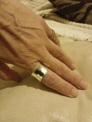 Stainless steel ring like new, silver, size 20.2mm