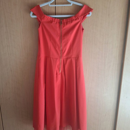 Lui e Lei red midi dress like new, off the shoulder