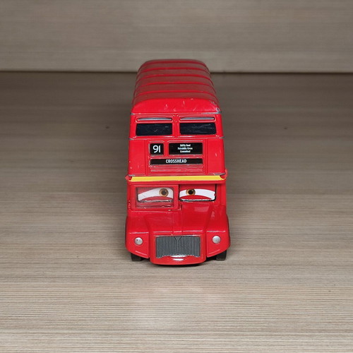 Mattel Disney Pixar Cars London Double Decker Bus used, metal deluxe