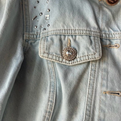Lynne denim jacket like new, short with 3/4 sleeve, blue