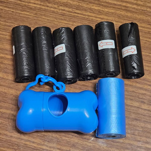 Dog Poop Bags with Leash Holder set of 6, new