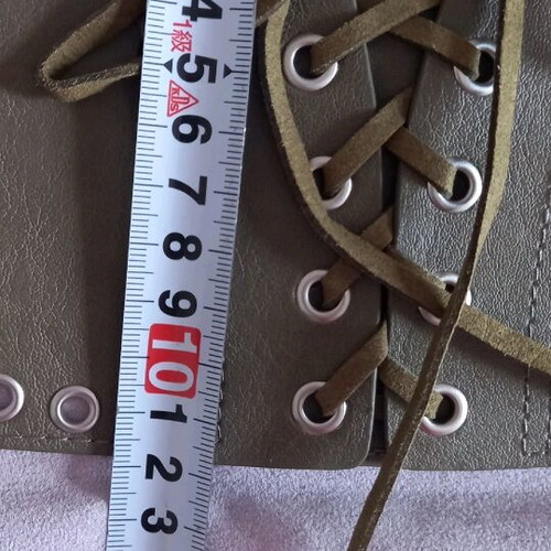 Women's belt new elastic with leather detail green