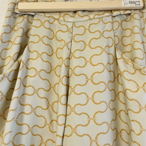 Nadia Rapti wide crop pants like new, beige gold