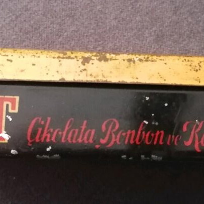 Tin box used from candies