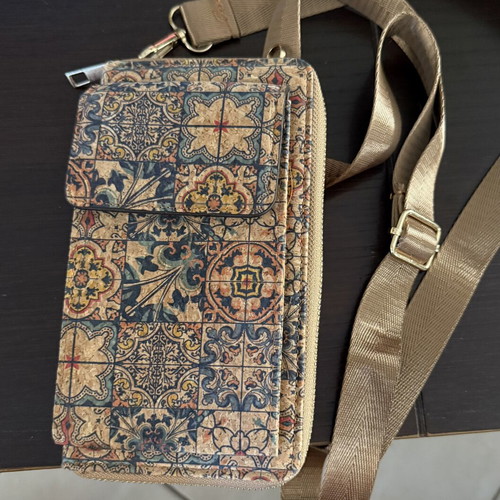 Women's crossbody bag-wallet with phone pocket new, boho ethnic design