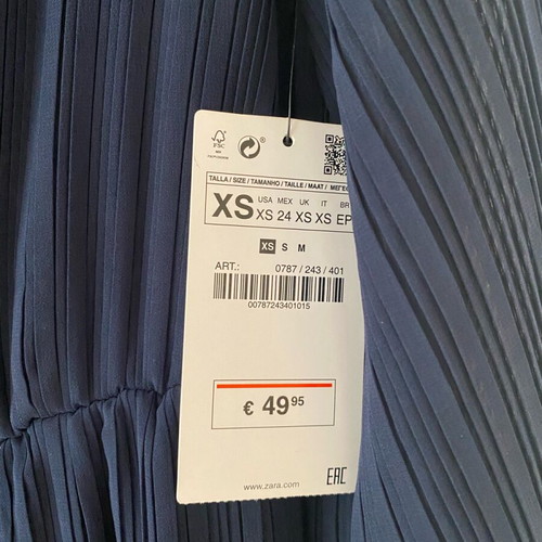 Zara navy blue jumpsuit brand new, size XS