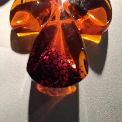 Hope Cross new with natural Baltic amber and gold-plated links