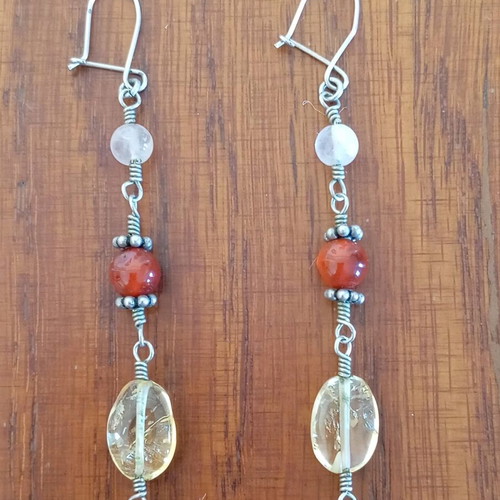 Earrings used, length 6cm