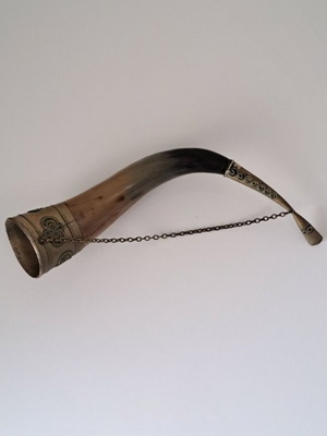 Drinking horn vintage, approx. 40cm length