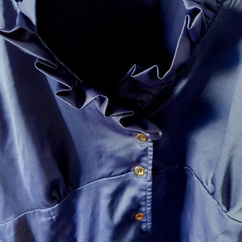 Rebecca Blu Satin Shirt Purple Size Large Like New