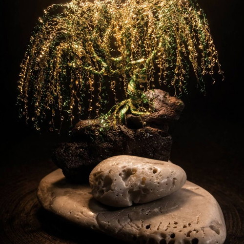 Bijou decor bonsai Weeping Willow new, handmade art