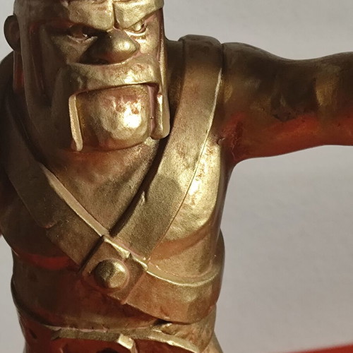 Supercell Clash of Clans Gold Barbarian Statue boxed, like new