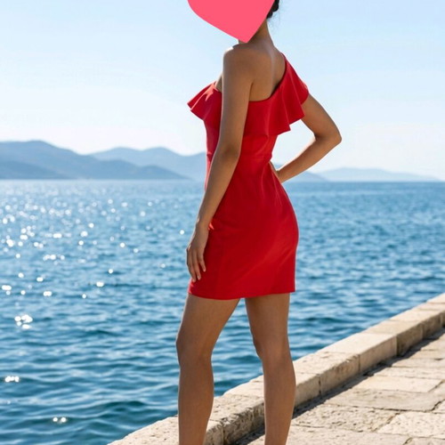 Red One-shoulder Party Dress Warehouse used, size S