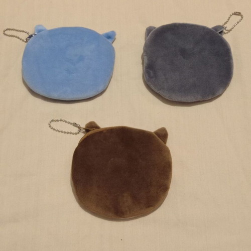 Set of 3 cat coin purses