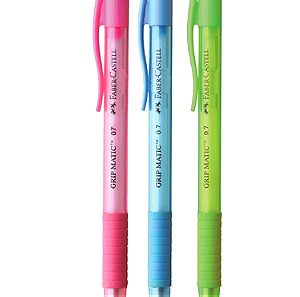 2 τεμάχια Μηχανικό μολύβι χρωματιστό με γόμα Faber-castell Grip matic 0.7mm