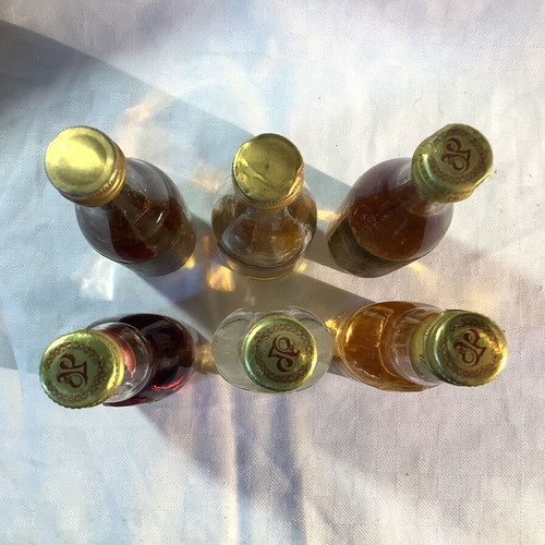 Panayotakis liquor miniatures used, set of 6 bottles
