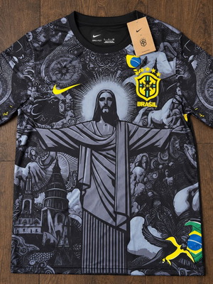 Nike Brazil CBF Dri-FIT φανέλα ποδοσφαίρου με σχέδιο, μέγεθος S, μαύρη