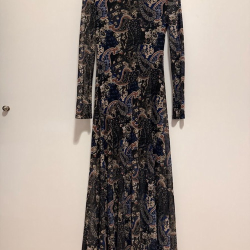 Boho dress long with paisley pattern like new
