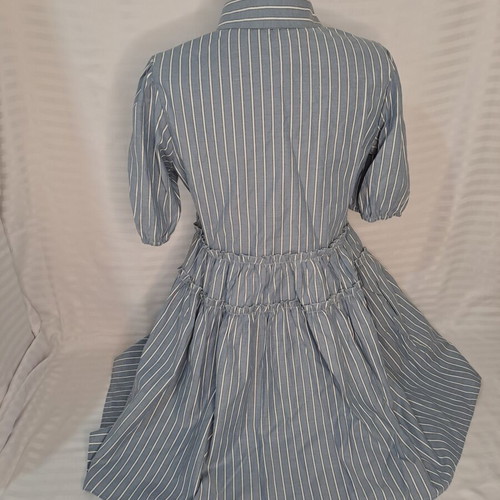 Sinsay Striped Shirt Dress New Size XS Light Blue White