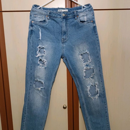 Celestino jeans with rips like new, blue, size L