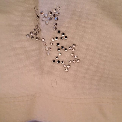 Toi & Moi white leggings like new with rhinestones, size L
