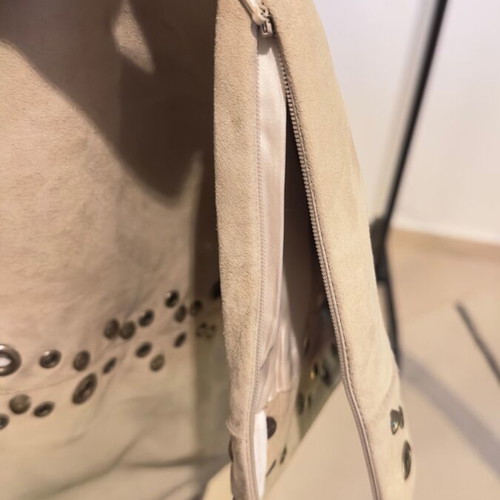 Karen Millen vintage suede set with bronze details