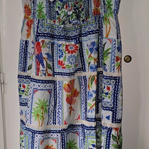 Farm Rio maxi dress XL new, colorful tropical print