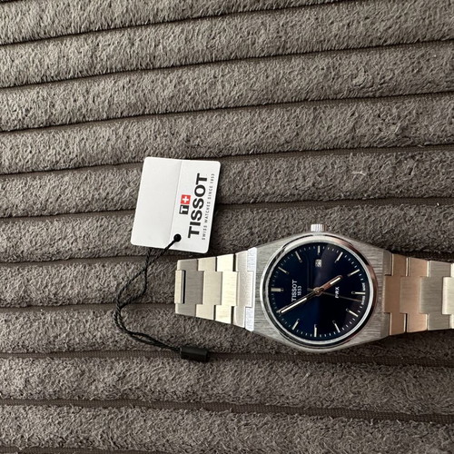 Tissot PRX blue quartz wristwatch 40mm, men's