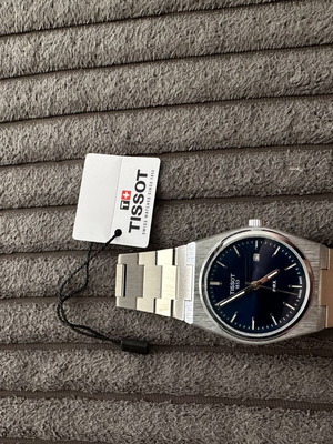 Tissot PRX blue quartz wristwatch 40mm, men's
