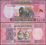 Ρουάντα 5.000 Francs 2014 τραπεζογραμμάτιο καινούργιο