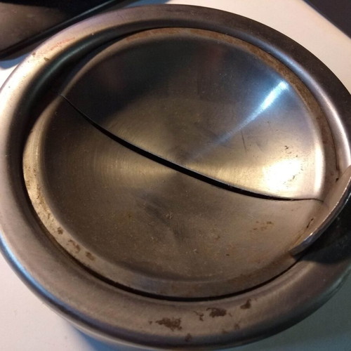 Ashtray tasaki chrome new, chrome finish