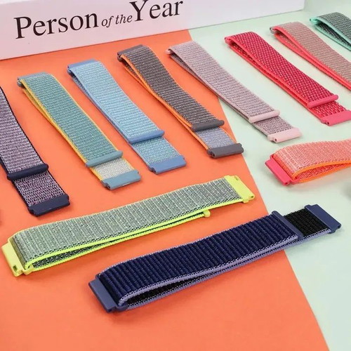 Textile Watch Straps with Velcro for Samsung Huawei Amazfit Garmin new