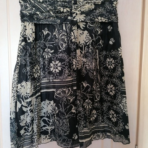 Lola cotton skirt M/L, new, black and white