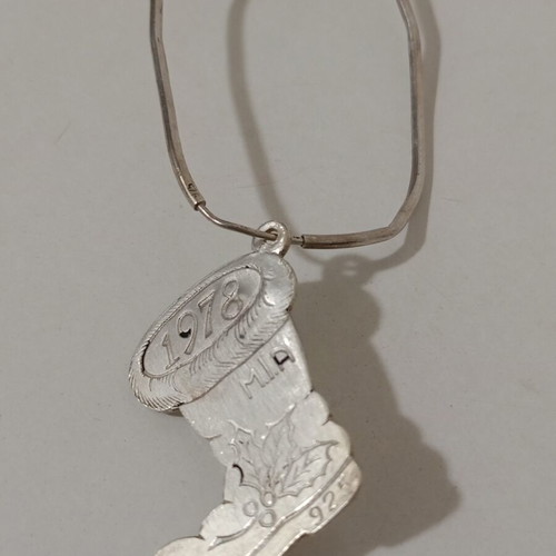 Silver keychain 925 used, 4.5×2.8 cm