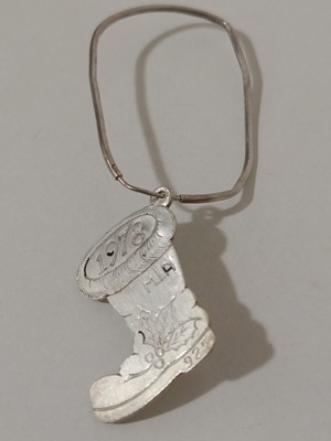 Silver keychain 925 used, 4.5×2.8 cm