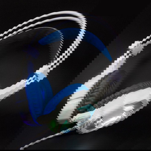 Ακουστικά ενσύρματα με μικρόφωνο, gaming, PC, με Volume, με LED φωτισμού και 2m εύκαμπτο καλώδιο
