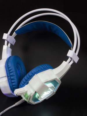 Ακουστικά ενσύρματα με μικρόφωνο, gaming, PC, με Volume, με LED φωτισμού και 2m εύκαμπτο καλώδιο
