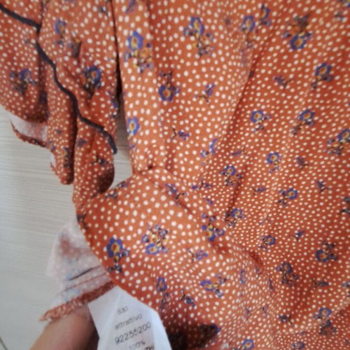Attrattivo top, brown and orange, size S