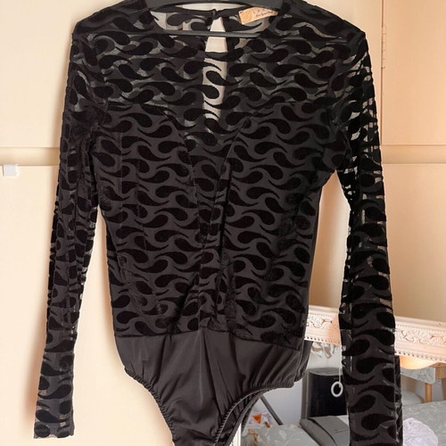 Lynne black bodysuit like new, size Small with transparency