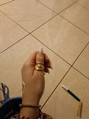 Medusa ring and bracelet like new, set