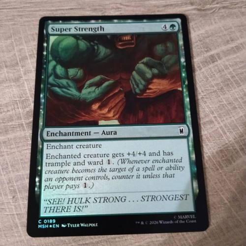Magic the Gathering Super Strength foil card
