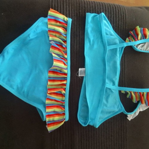 Girls' swimsuit like new, size 122-128 cm, blue