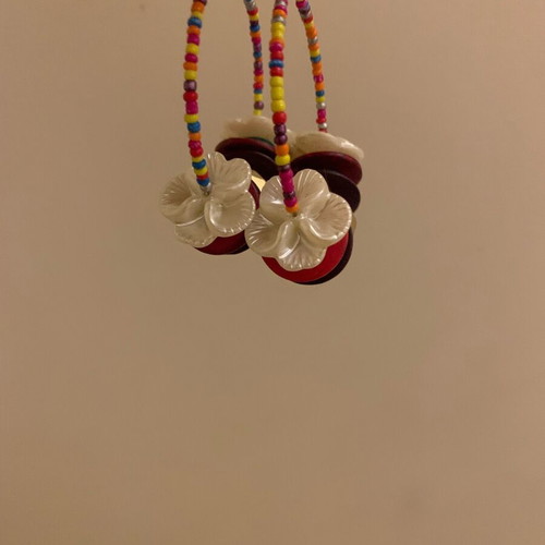 Earrings with beads new, unique handmade