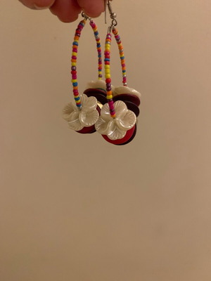 Earrings with beads new, unique handmade