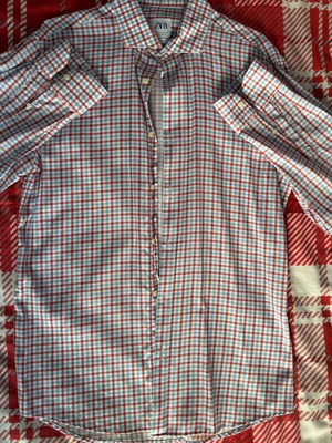 Zara Man Plaid Shirt XL Slim Fit like new