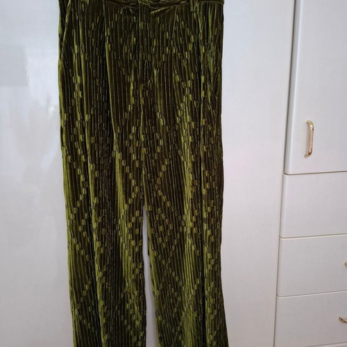 Velvet olive pants and matching corset Nidodileda